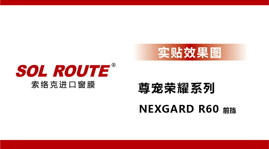 尊宠荣耀系列 NEXGARD R60 前挡 实贴效果图